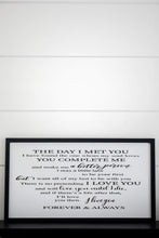 Load image into Gallery viewer, The Day I Met You Wall Decor Sign