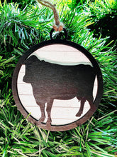 Load image into Gallery viewer, Farmhouse Animal Ornaments with Shiplap Backers
