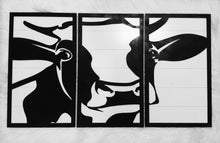 Load image into Gallery viewer, Cow Head 3 Panel Decor