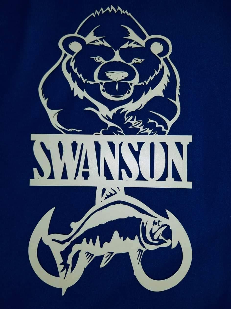 Bear & Salmon Monogram