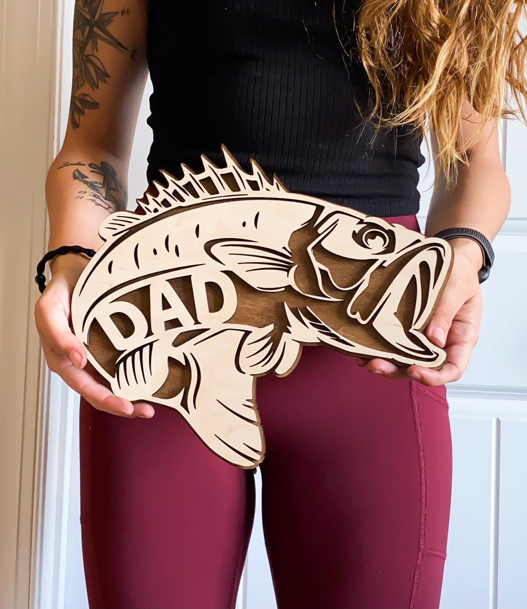 Bass Father's Day Sign