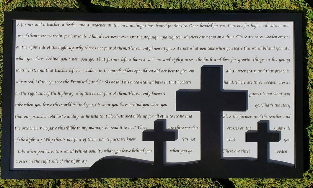 Wooden Crosses Sign