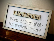 Load image into Gallery viewer, Scrabble Dad, Father, and Daddy signs
