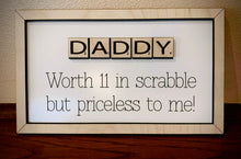 Load image into Gallery viewer, Scrabble Dad, Father, and Daddy signs
