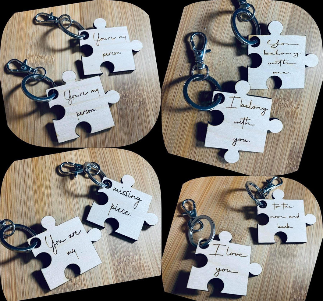 Puzzle Piece Key Chains